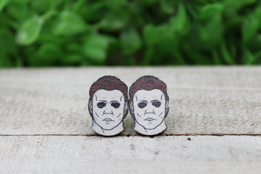 Michael • Wood Stud Earrings