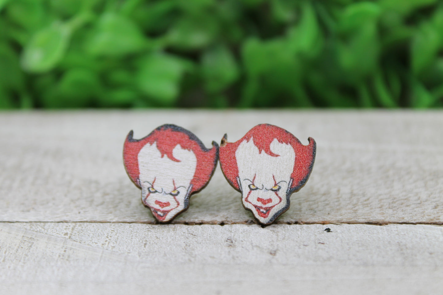 Pennywise • Wood Stud Earrings