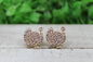 Leopard Turkey on Gold • Stud Earrings