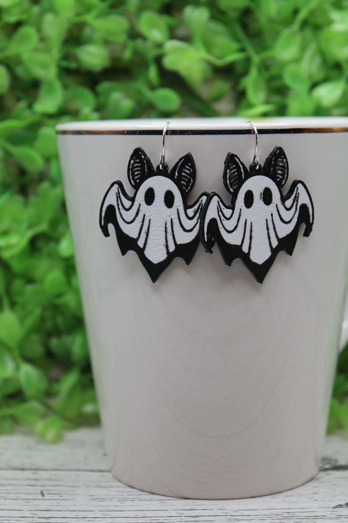 Bat Ghost Drop Earrings