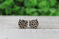 Leopard Cat Face • Stud Earrings