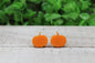 Orange Matte Pumpkin • Stud Earrings