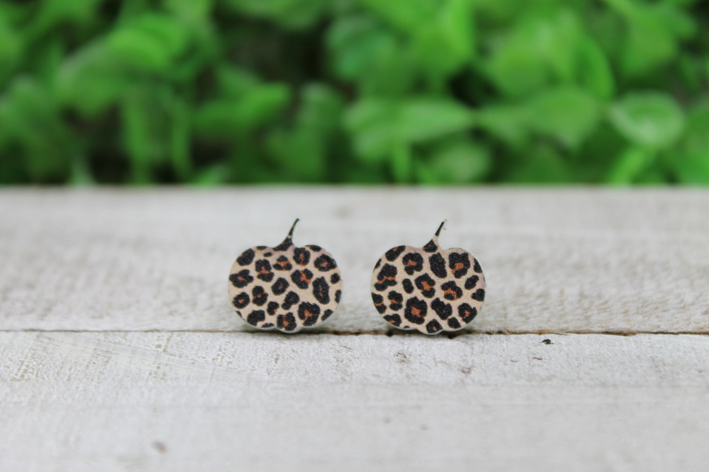 Leopard Pumpkin • Stud Earrings