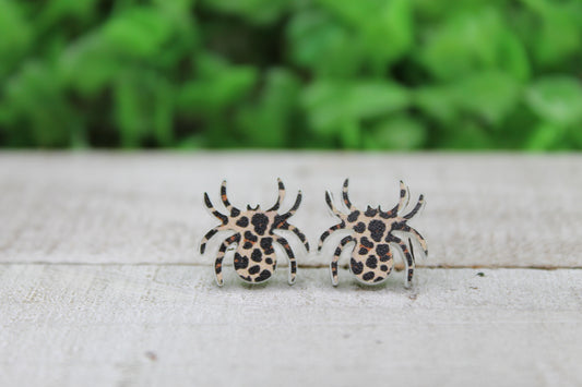 Leopard Spider • Stud Earrings