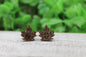 Multi-Color Glitter Leaves • Stud Earrings