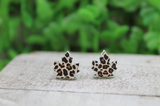 Leopard Leaves • Stud Earrings