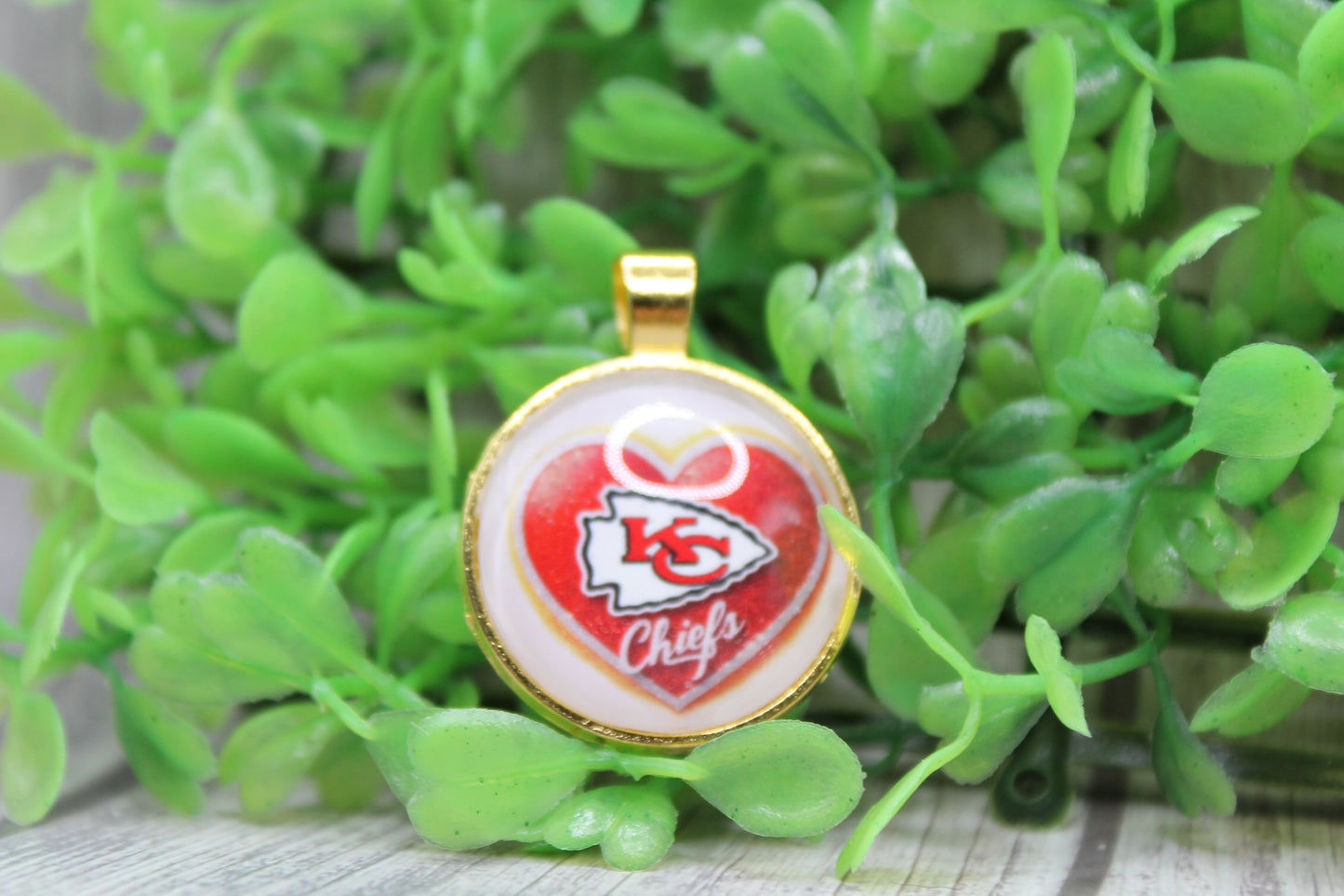 Football KC Chiefs Heart [25mm]