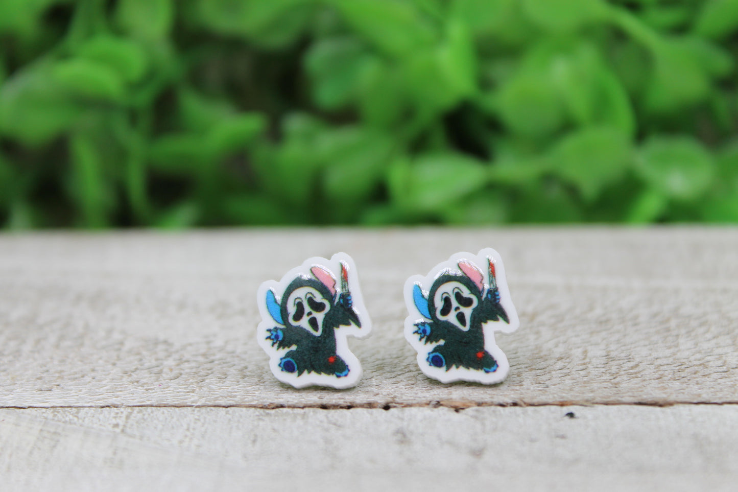 Scream Stitch Stud Earrings