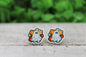 Retro Floral Ghosts Stud Earrings