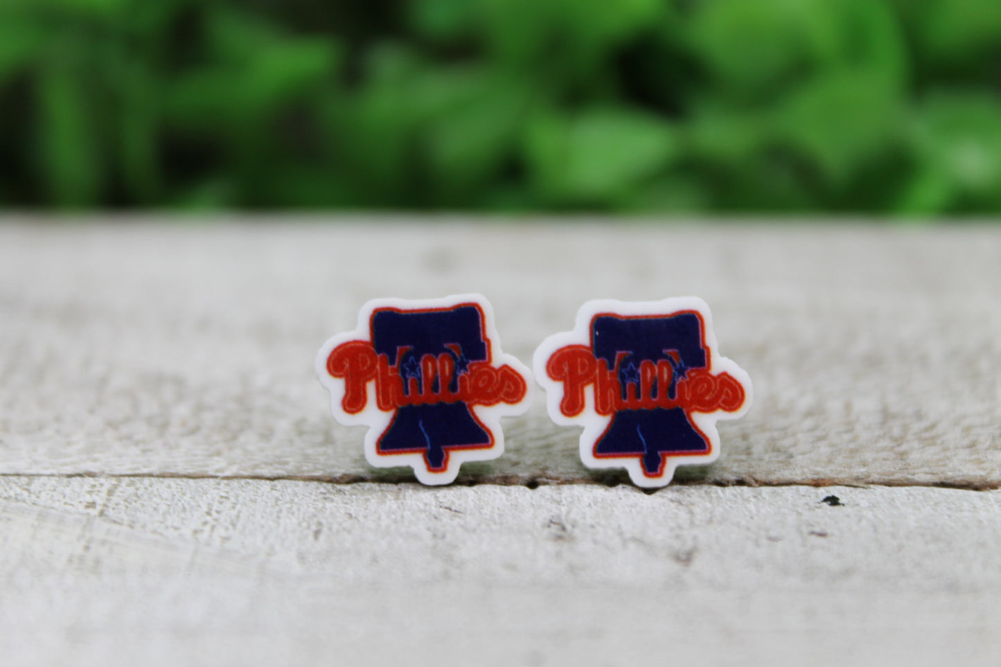 Phillies Baseball Bell Stud Earrings