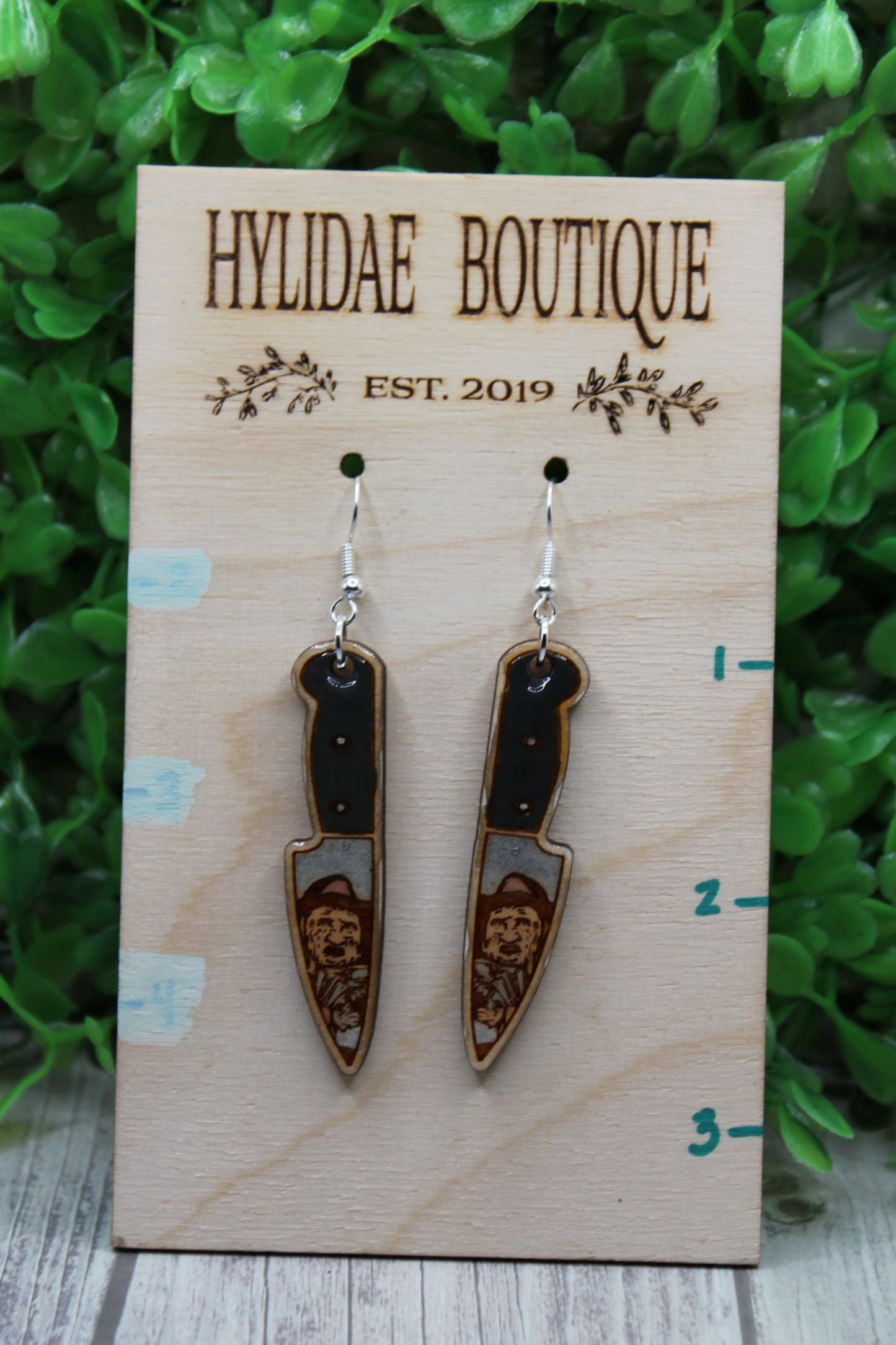 Freddy Knives • Wood Dangle Earrings