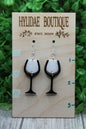 White Wine Glasses • Dangle Earrings