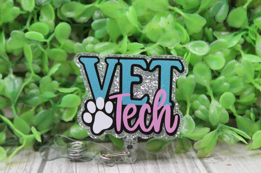 VET TECH • Badge/ID Holder with Clip