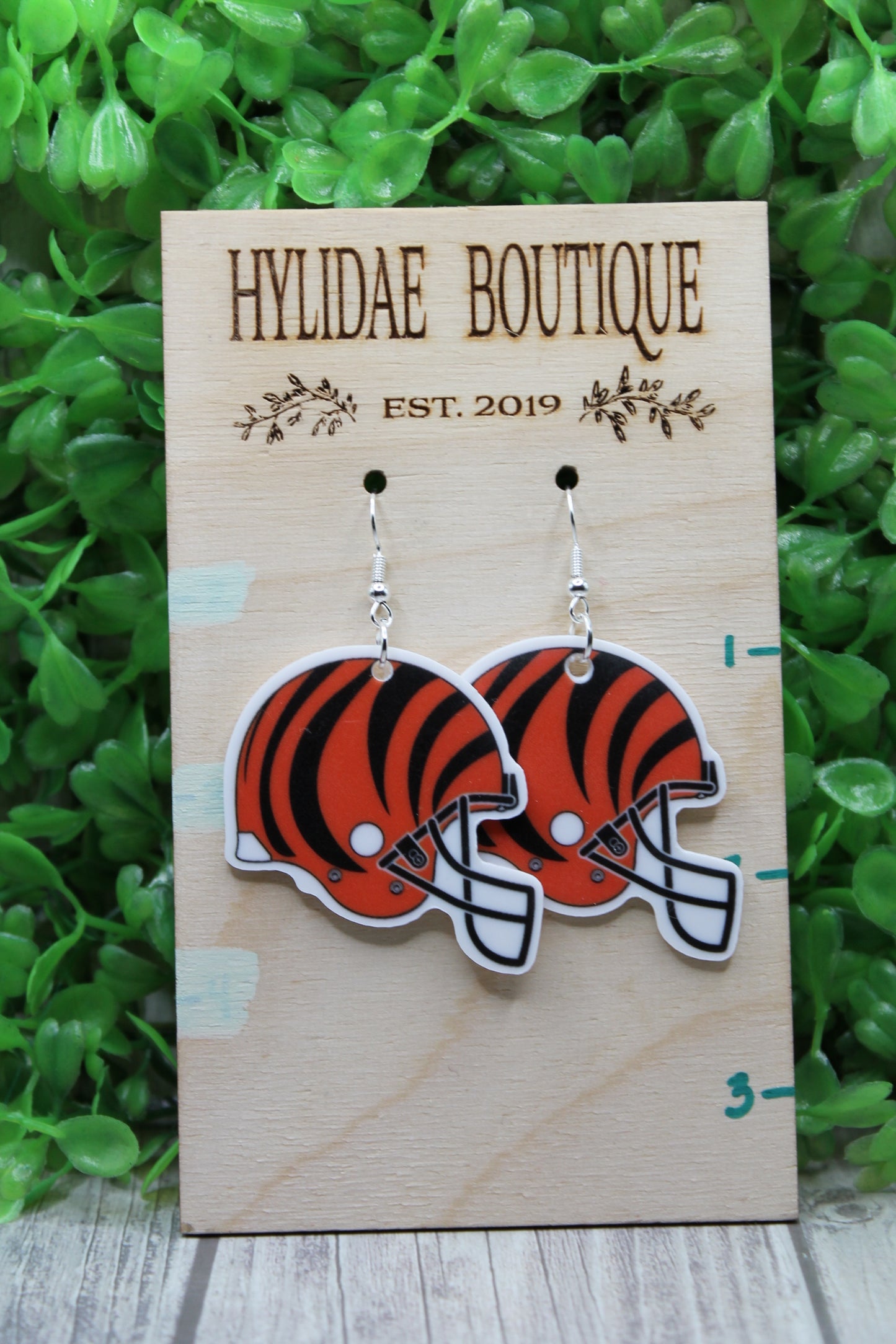 Bengal's Football Helmets • Dangle Earrings