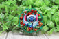 Christmas Wreath Stitch • Badge/ID Holder with Clip