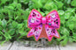 Pink Halloween Bow • Badge/ID Holder with Clip