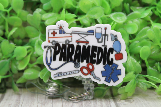 Paramedic • Badge/ID Holder with Clip