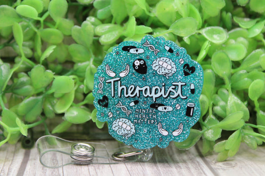 Therapist • Badge/ID Holder with Clip