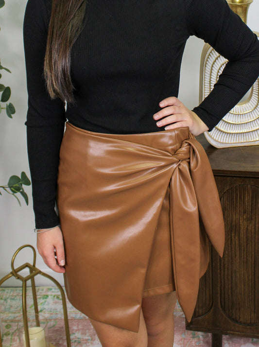 Brown Leather Skirt October.