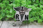 RN Black & Silver • Badge/ID Holder with Clip