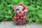 Christmas Pig • Badge/ID Holder with Clip