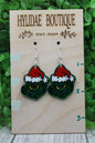 Green Glitter Mr. Grumps • Dangle Earrings