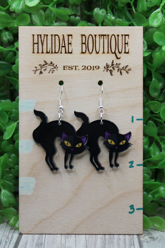 Black Cats • Dangle Earrings