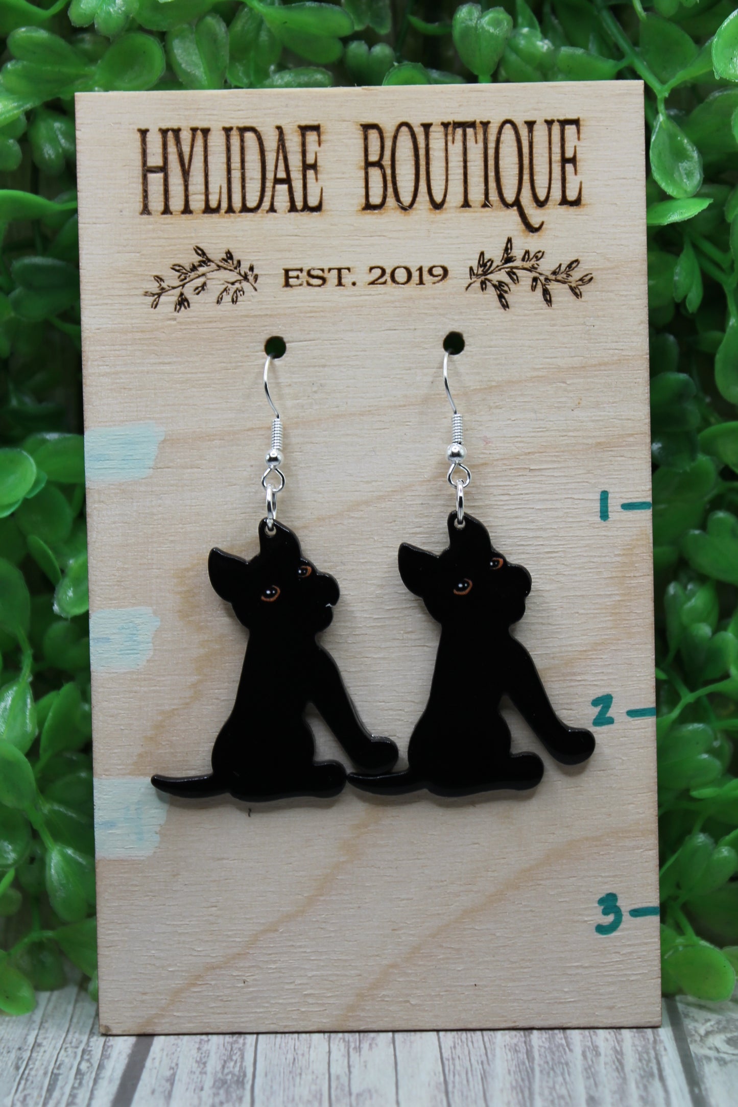 Black Dog • Dangle Earrings