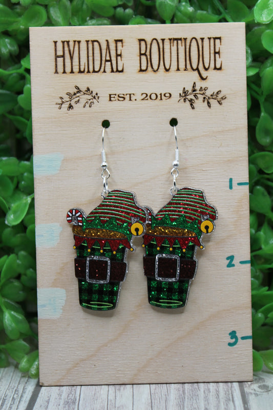 Christmas Elf Coffee • Dangle Earrings