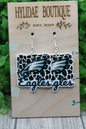 Football Eagles on Leopard • Dangle Earrings