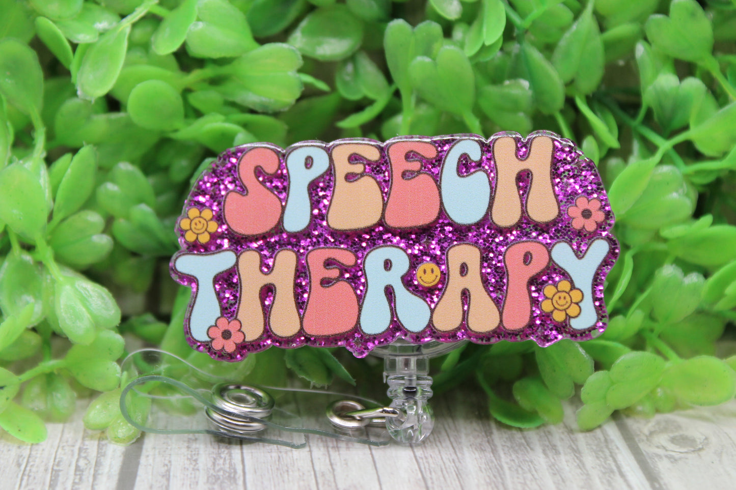 Speech Therapy • Badge/ID Holder with Clip