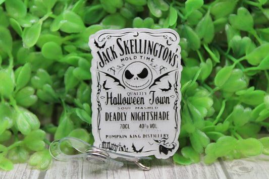 Skellington's • Badge/ID Holder with Clip