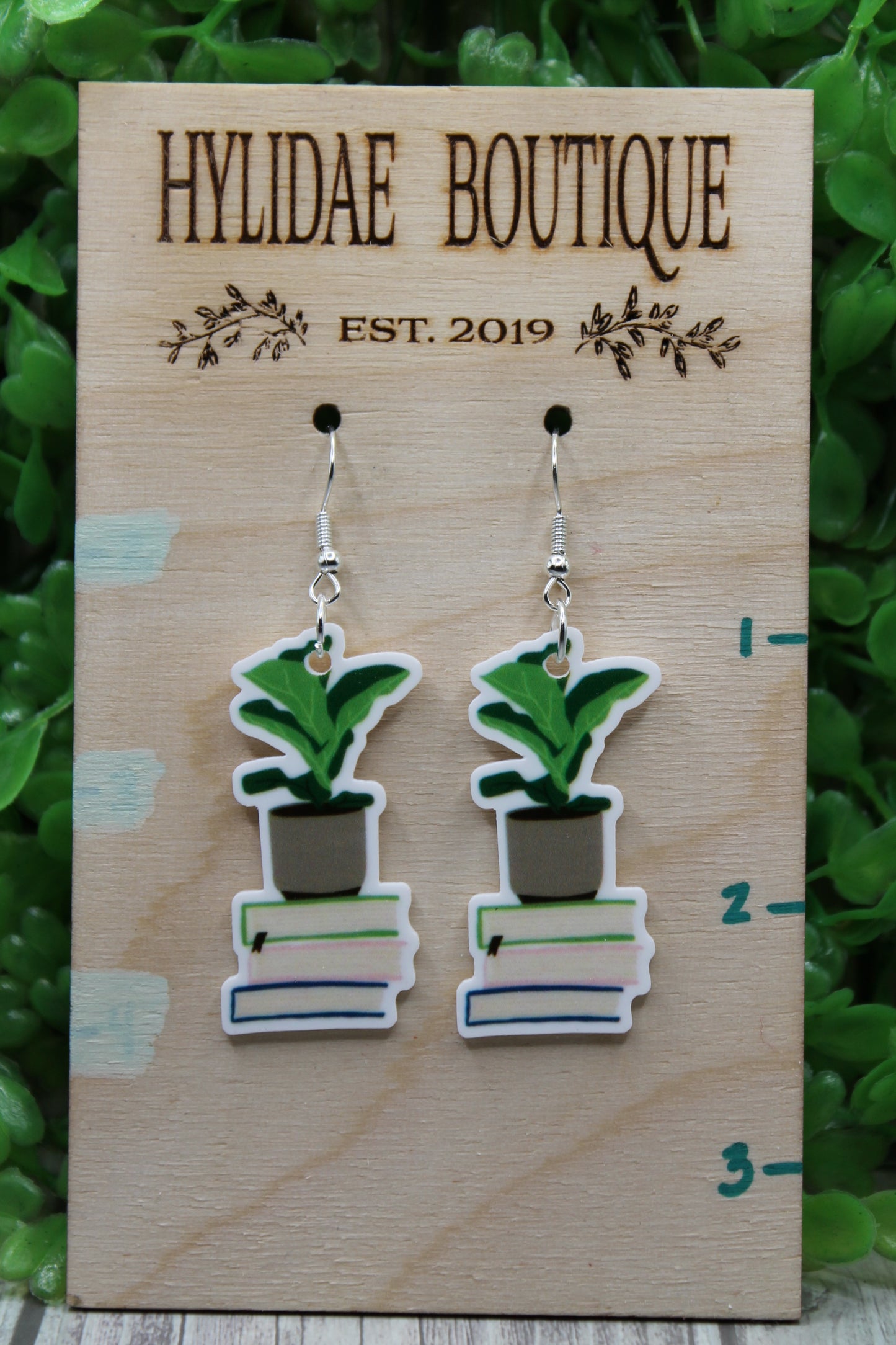 Plants & Books • Dangle Earrings