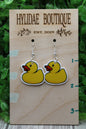 Yellow Duck • Dangle Earrings {Mini}