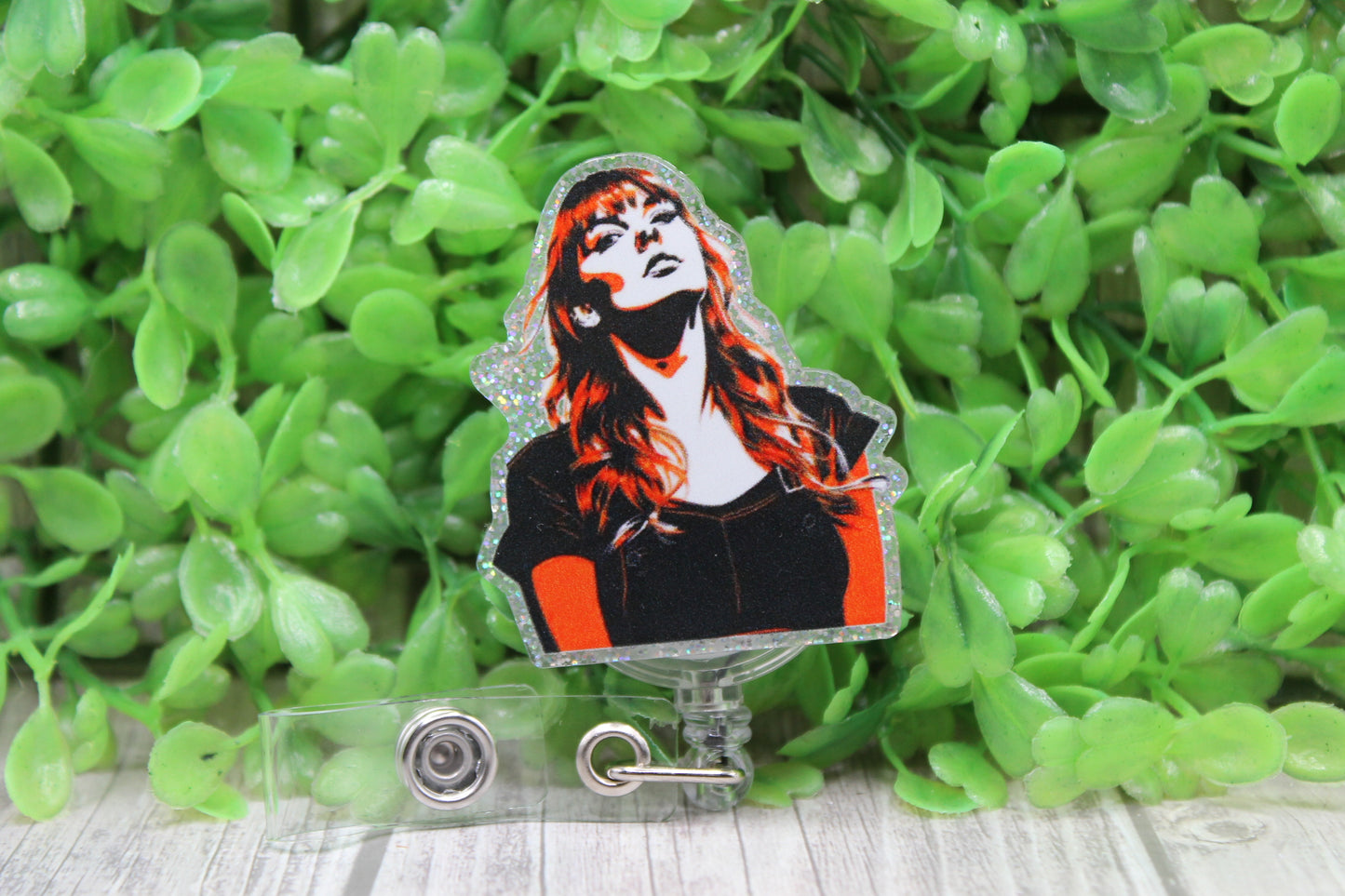 Black Shirt Taylor • Badge/ID Holder with Clip