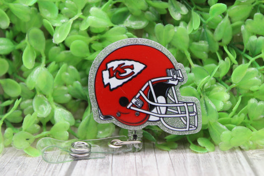 Football KC Arrow Helmet • Badge/ID Holder with Clip