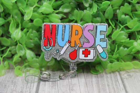 NURSE • Badge/ID Holder with Clip