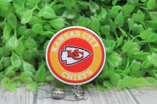 Football KC Circle • Badge/ID Holder with Clip