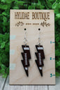 Football Lightening Bolts • Dangle Earrings