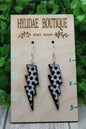 Soccer Lightening Bolts • Dangle Earrings