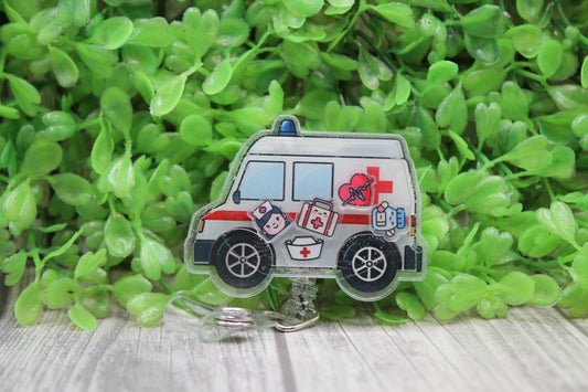 Ambulance Shaker • Badge/ID Holder with Clip