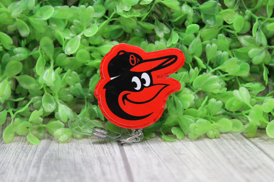 Baseball Orioles • Badge/ID Holder with Clip