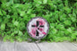 Breast Cancer Awareness Cross Pink Ribbon Sunflowers • Badge/ID Holder with Clip