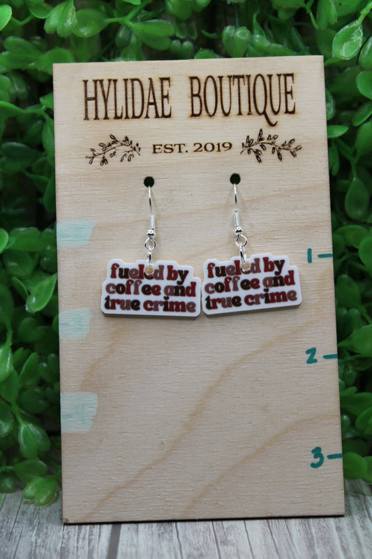 Coffee and Crime • Dangle Earrings