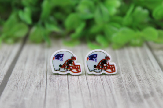 Football Patriots Helmet • Stud Earrings