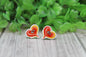 Football Chiefs Heart • Stud Earrings