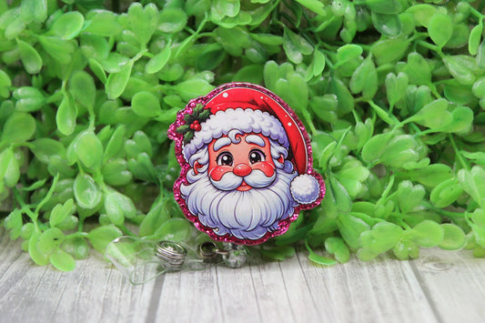 Santa • Badge/ID Holder with Clip