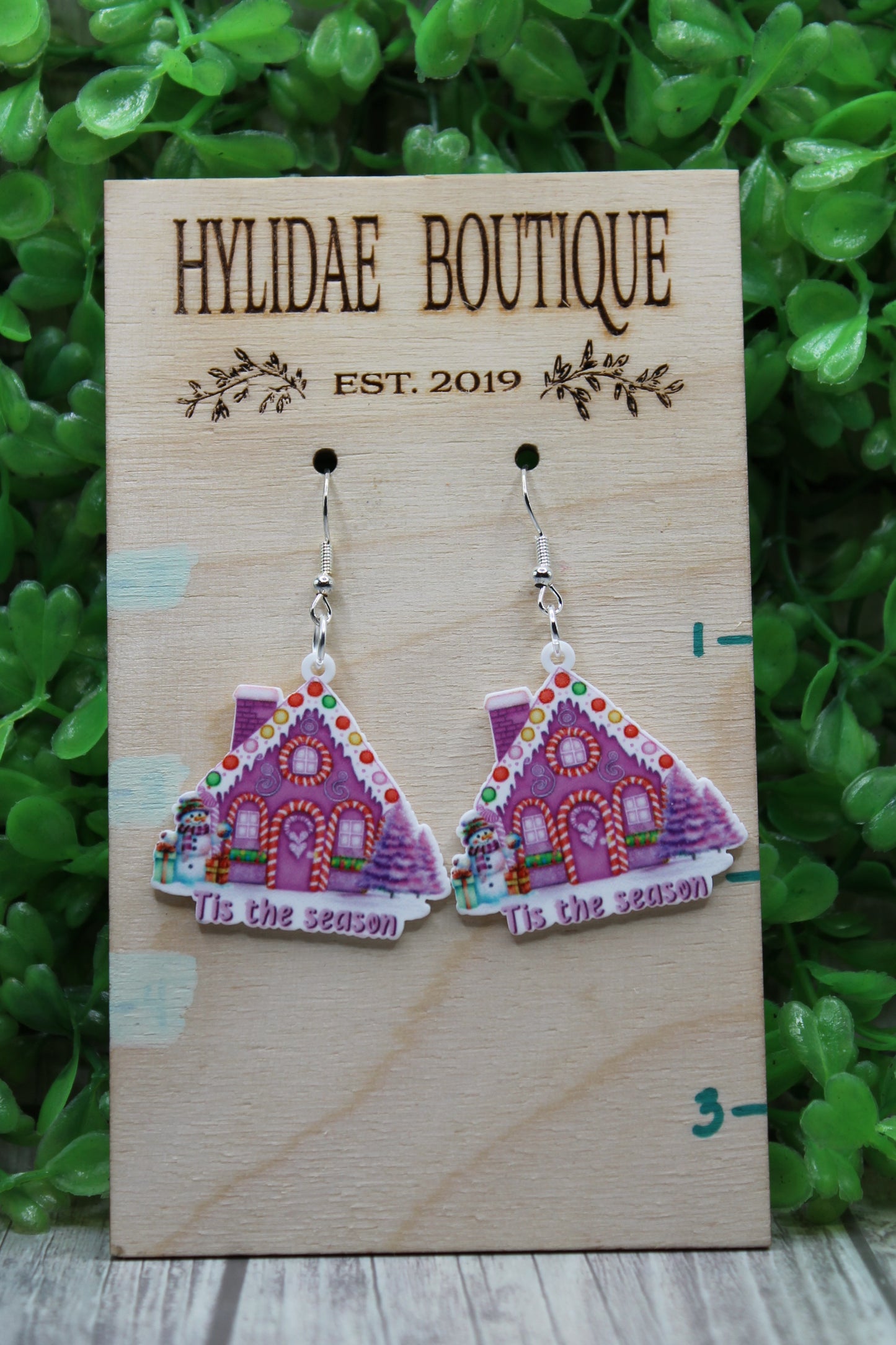 Tis The Season Gingerbread House • Dangle Earrings