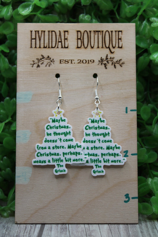 Maybe Christmas Tree • Dangle Earrings