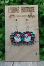 Santa & Sunflower • Dangle Earrings